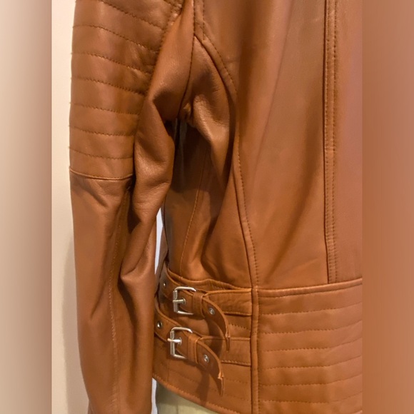 Barneys Brown All Leather Jacket - Picture 8 of 10